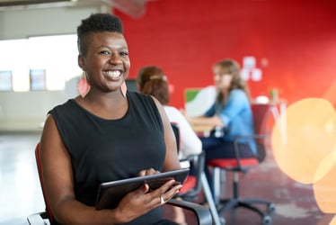 Confident smiling small business owner