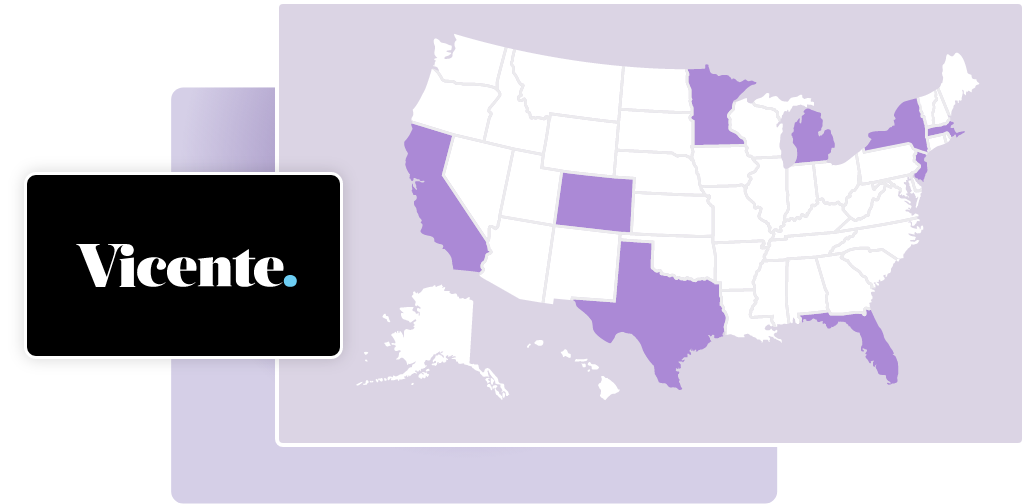 vicente USA map